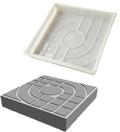 Stampo per pavimentazione 27x27x4cm Stampo for mattoni in plastica for giardino quadrato fai-da-te Pavimentazione in cemento Marciapiede Passerella Design Accessori for la costruzione del