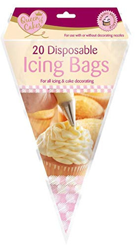 Queen Of Cakes 20 x Disposable Piping Icing Bags For All Icing and Cake Decorating Use With Or Without Decorating Nozzles