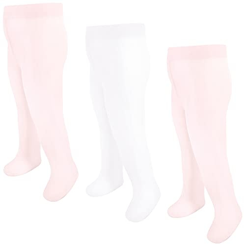 Luvable Friends baby girls Nylon Tights, Pink, 2-4T US