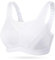 Wingslove Damen Sport BH ohne Bügel Nicht Gepolstert High Impact Bustier Halt Joggen BH （Weiß 40C）