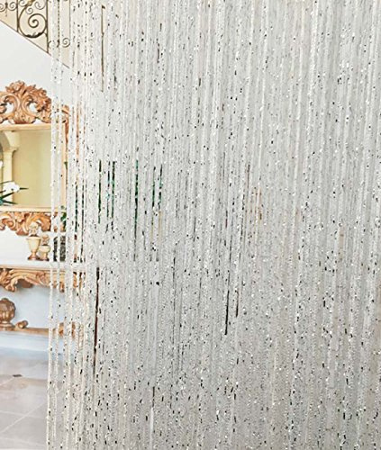 Curtain String Door Window Room Home Decorative Panel Divider Cute Glitter Crystal Ball String Tassel Silk Crystal Beads Curtain