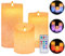 MULEVIP Velas LED,Vela Sin Llama Patrón Hueco,3 Luces LED de Vela Control Remoto,con Control Remoto Y Temporizador para Decoración de Fiesta en Casa Regalos del Festival del Banquete