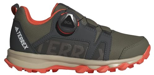 Adidas Terrex Agravic Boa Trail Running Shoes, Nicht-Fußball-hohe Schuhe, Olive strata/Wonder beige/semi Impact orange,