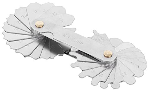 Radiusmessgerät, R 1-7 Mm Radiusmessgerät Hochpräzises Konkav-konvexes Bogen-Industriemesswerkzeug aus Legiertem Stahl, Radiusmessgeräte