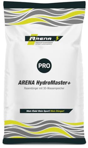 ARENA Rasendünger mit 3D Wasserspeicher Wetting Agent 4kg I gesunder Rasen trotz Hitze und Trockenheit I HydroMaster+