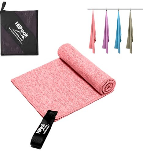 HiiPeak Mikrofaser Handtuch Kompakt und Leicht Microfaser Handtücher Fitness Handtuch Schnelltrocknend microfaser Badetuch Saugfähiges Sporthandtuch Fitnessstudio Schwimm und Gym Handtuch