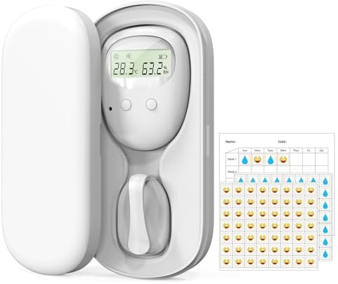 AVCXEC Trådlös sängnäsa larm barn, USB-uppladdningsbara, 3 larm arbetslägen, trådlösa Pee-larm för barn, trådlös sängspel aLarM för barn och äldre för att upptäcka urininkontinens