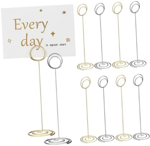 Zerodeko 10piezas Porta Tarjetas De Ubicación Para Bodas Cumpleaños y Banquetes Soportes Para Números De Mesa Portatarjetas De Mesa Portafotos De