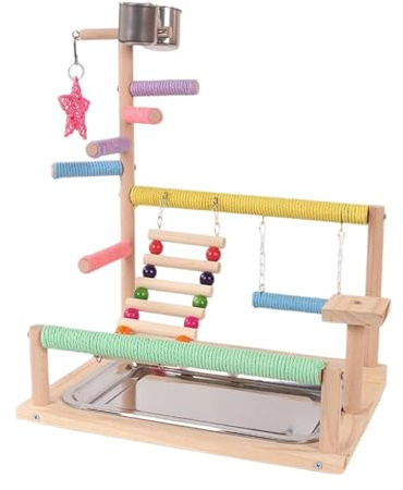 SZLIFE Parco Giochi per pappagalli, Supporto per Uccelli, recinto Portatile Multifunzione per Giocare con Uccelli, Supporto per pappagalli, parrocchetti,
