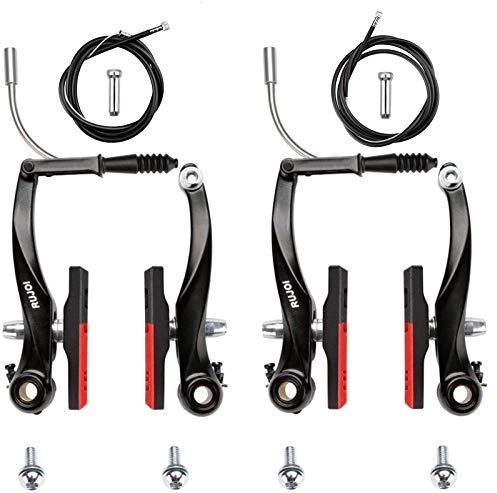 RUJOI Kit de Frein de vélo V avec Chaussures de Frein en V de 72 mm de qualité supérieure et 2 câbles de Frein et sertissage d'extrémités de câble, idéal pour la Montagne, Le kit de Frein de vélo BMX