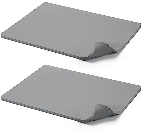 Frienda 2 Stück Wärmepress-Pad-Matte, 0,8 cm dicke Silikonmatte für Wärmepresse, Flachpresse, Ersatz-Pad für Sublimations-Wärmeübertragungsmaschine, T-Shirt-Eisen, Grau, 38,1 x 29,1 cm