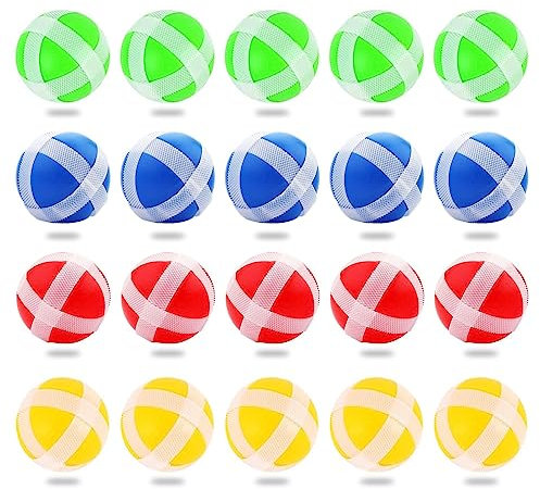 20 Stück Klettball, Kinder Darts Erstaz Bälle, Wurf Spiel Scheibe Ersatzbälle, für Drinnen Draußen Kinder Erwachsene Party Klett Klettspiel