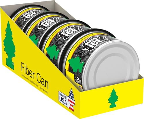 WUNDER-BAUM Duftdose 4er Pack I Langanhaltender Duft im Auto oder zu Hause I Black Ice I 4 Stück