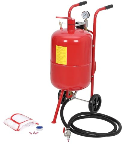 Takywep Sand Blaster 10 Gallon, Portable Air Sandblaster 125PSI, High Pressure Air Sandblaster with 6 Wheels, Rust Removal and Special Surface Treatment of Material