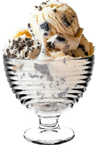 KADAX Coupes à glace, verres à dessert pour crème glacée, entrées, desserts et fruits (ondulé)