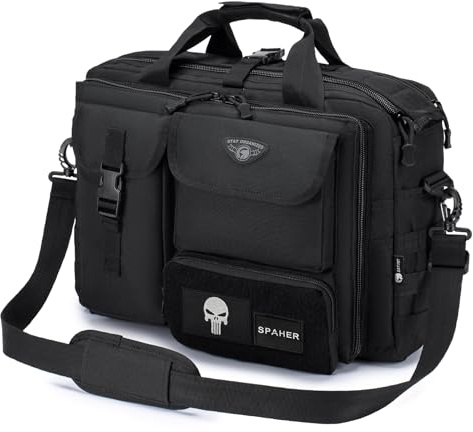 SPAHER Men's Laptop Bag - Briefcase for 14/15.6/17.3 Inch Laptops - Business Work Shoulder Bag - Office Bag Messenger Bag