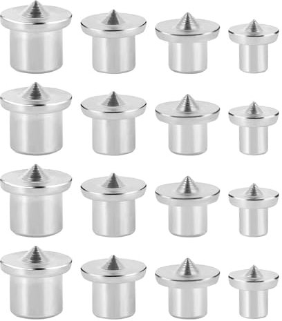 Set di 16 tasselli con punta di centraggio per tasselli, set di tasselli per legno, 6/8/10/12 mm, punte di centraggio per legno per lavori in legno