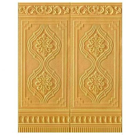 3D Väggpaneler IXPE Ljudabsorberande Väggbeklädnad 10 Stycken Hög Täckning Fri Klippning Självhäftande Vattentäta Hemma Väggplattor Självhäftande 27.6x35.4