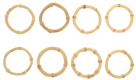 HOLIDYOYO 8 St Servettspänne I Lantlig Stil I Bambu - Handgjorda Servettringar 5 Cm För Matbord - Tyghållare För Näsdukar till Högtidsfest