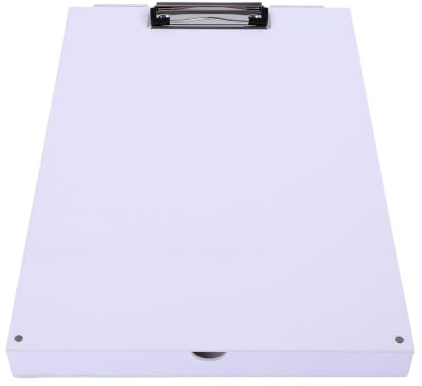 Riuulity Panneau de Rangement de Documents Portable, Dossier D'écriture à 2 Niveaux et Grande Pince, pour Bureau