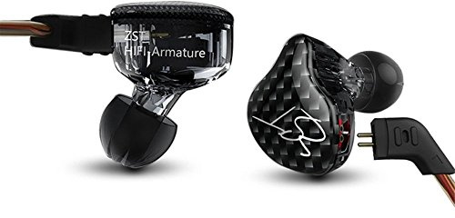 KZ ZST Armature Dynamic Hybrid Dual Driver Earphone Detachable Cable In Ear Audio Monitors Noise Isolating HiFi Music Bass Boost Sports Earbuds with Microphone