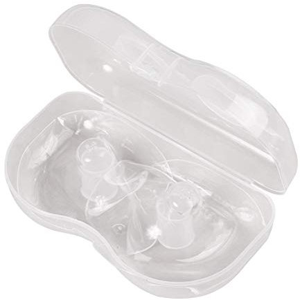 SUPVOX Brusthütchen Silikon Stillhütchen Brustschalen Brustwarzen mit Schutzdose 2 Stück (Trnsparent)