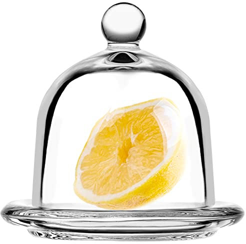 KADAX Boîte à Citrons avec Couvercle et Assiette en Verre pour une Conservation Fraîche des Fruits et Légumes, Idéale pour Tomates, Échalotes et Oignons