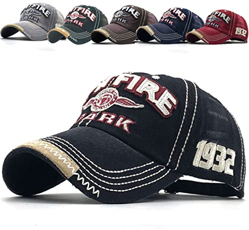 CheChury Retro Gorra de Béisbol para Hombres y Mujeres Fashinable Bordado de Letras Casual Hat Ajustable Algodón Sombrero para El Sol Al Aire Libre
