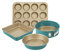 Nadiya x Prestige 0.8mm Bakeware Set, 4 Piece, Blue/Gold