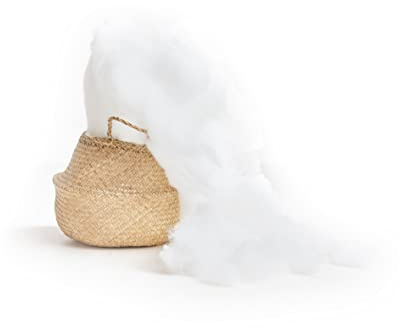 DECASATEXTIL®-Fibra de Relleno de Alta Densidad Ideal para el Relleno amigurumis, Peluches, Cojines, Almohadas y Manualidades.-Distintos tamaños-Floca de Alta Densidad, Lavable e hipoalergénica.(1kg)