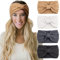 DRESHOW 4 Stück Damen Gestrickt Stirnband Winter Strick Breite Kopfband Elastische Haarband Stirnband Häkelarbeit Ohr Wärmer Damen