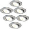 Ledvion - 6X LED Einbaustrahler, Edelstahl, Dimmbar, 7W, IP65, CCT, COB, Ø90mm, 5 Jahre Garantie