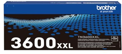 Brother TN3600XXL Toner originale, Altissima Capacità, fino a 11000 pagine, per Stampanti HLL5210DN, HLL5210DW, HLL6210DW, DCPL5510DW, MFCL5710DN, MFCL5710DW, MFCL6710DW, Colore Nero