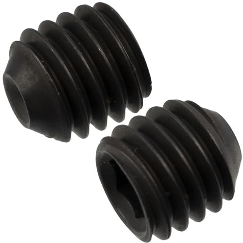 AERZETIX - C76077 - Lot de 10 Vis de blocage serrage sans tête M5X5 mm à bout concave cuvette 6 pans creux - en acier - couleur noir