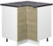 Vicco Eckschrank Fame-Line, Küchen Eckschrank, Eiche Paneel, 80.5 cm, AP Anthrazit