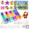 NATNAV 7300 Stück 24 Farben 5mm Bügelperlen Set mit 5 Bügelperlen Platten, 67 Mustern, Geschenk für Kinder