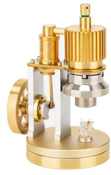 CreativeBlocker Stirling Motor - Kit de construcción de motor Stirling de metal para adultos, funcional, pistón libre, modelo de máquinas de vapor, kit de montaje de aire caliente, caja de