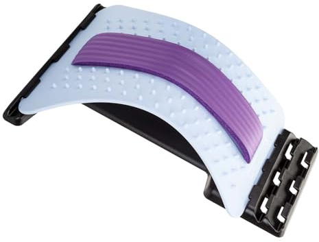 VFM e-Store - Back Stretcher for Pain Relief, Adjustable Spine Support With 4-Level Lumbar Corrector, Portable Posture Support Device for Back, Neck, and Shoulder Discomfort, Lightweight Foam Cushion