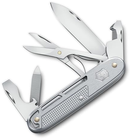 Victorinox Synergy X Alox Taschenmesser – Multifunktionsmesser aus Edelstahl für Alltag, Arbeit & Outdoor mit Schere & Trageclip, silber