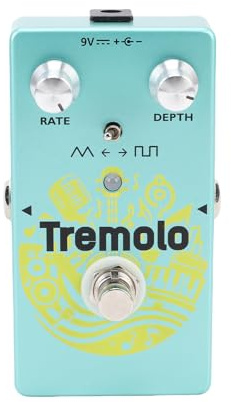 Tomvorks Gitarreffekter med ROWIN Tremolo Pedal med Realtidsjusteringar för Gitarrister och Artister