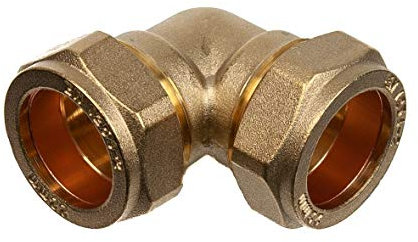 22mm Compression Elbow 90 Degrees Brass Plumbing Pipe Fitting Thunderfix
