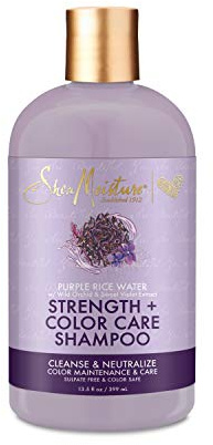 SheaMoisture Purple Rice Water Strength + Color Care Shampoo for Damaged Hair 13.5 fl ounce