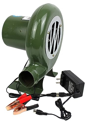Soffiatore Elettrico per Forgia da Fabbro 220V/12V - Soffiatore per Barbecue All'aperto con Regolatore di Velocità - Ventilatore per Combustione con Involucro in Metallo, per Auto e Uso Domestico ( Si