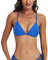 FITTOO Triangel Bikini Oberteil Große Brüste Damen Push up Sport Bikini Neckholder Rückenfrei Bikinioberteil mit Polster Blau, S