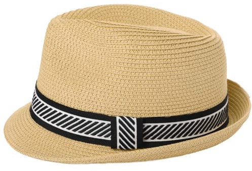 Comhats Unisex Summer Panama Fedora Trilby Straw Sun Hats for Men Women Safari Beach Hat Packable XS-XXXL (UK, Alpha, XXL, 774#Beige)