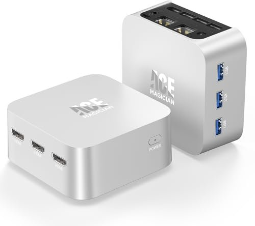 ACEMAGICIAN Vista Mini V1 Mini PC, Ιntel Twin Lake N150 Mini PC (bis zu 3,60 GHz),16GB DDR4 512GB M.2 SSD Mini Computer mit W11 Pro | RJ45 | 4K HDMI+DP | WiFi 5 für Zuhause/Büro/Schule