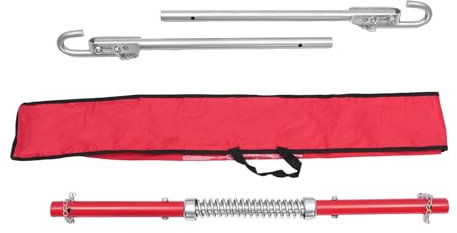 SuhoFutus Barra de remolque de 3 toneladas de fuerza de tracción para coches, barra de remolque con amortiguación de muelle, tubo de acero de 2,5 mm de grosor, longitud de remolque de 185 cm, apta