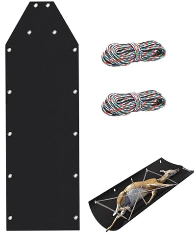 Drag Deer Drag Sled | Transportador de juegos de caza pesado | Trineo de utilidad multiusos para caza de ciervos, pesca de hielo, transporte de leña, equipo de transporte de nieve y un
