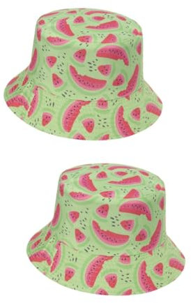 VALICLUD 2stücke Wassermelonen Bucket Hat Für Damen Sonnenschutz Eimerhut Aus Weichem Material Und Atmungsaktiv Für Strand Camping Und Festivals Stylischer Fischerhut Für Sommer