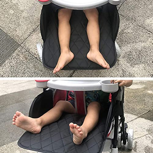 SIXRUN Poggiapiedi per Passeggino Accessorio Universale per Passeggino Supporto per Piede Regolabile in Tessuto Oxford 35x30x4 Cm per un Comfort Prolungato Vestibilità (BLACK)